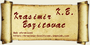 Krasimir Bozitovac vizit kartica
